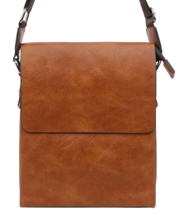 Mens Fashion Flap Crossbody Bag PMC51017 BROWN